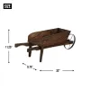 Rustic Country Flower Cart Planter for Garden Decor